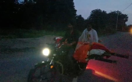 बाइक से अर्थी ले जाते वायरल हुआ वीडियो तो मच गया हड़कंप,जानिए क्या है वायरल वीडियो की सच्चाई